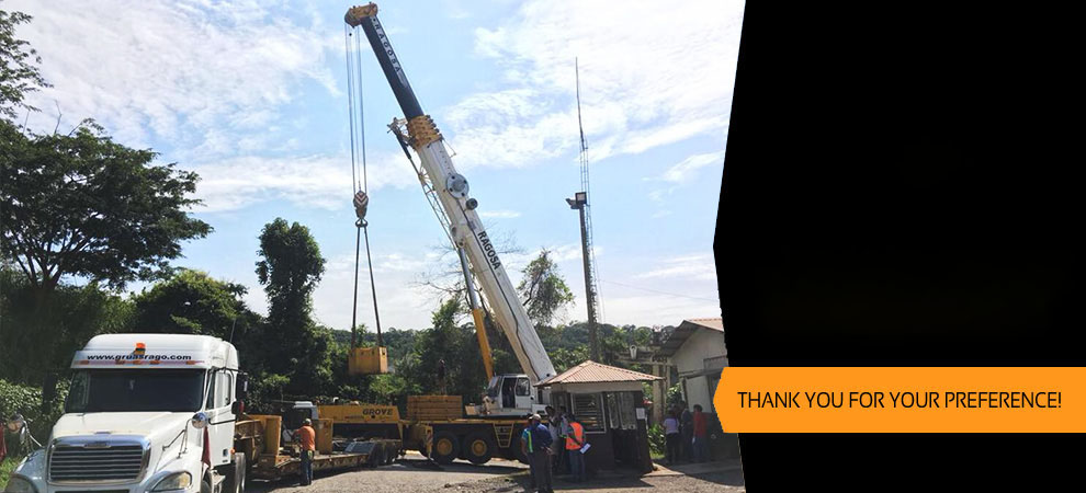 Assembly and disassembly of tower cranes, placement of elements of concrete and steel